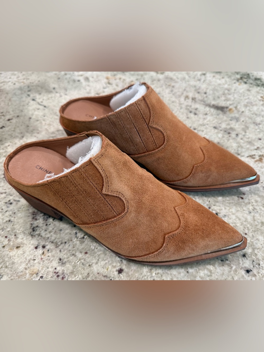 Chinese Laundry Women's Western Suede Mule in Brown NIB - Picture 4 of 14
